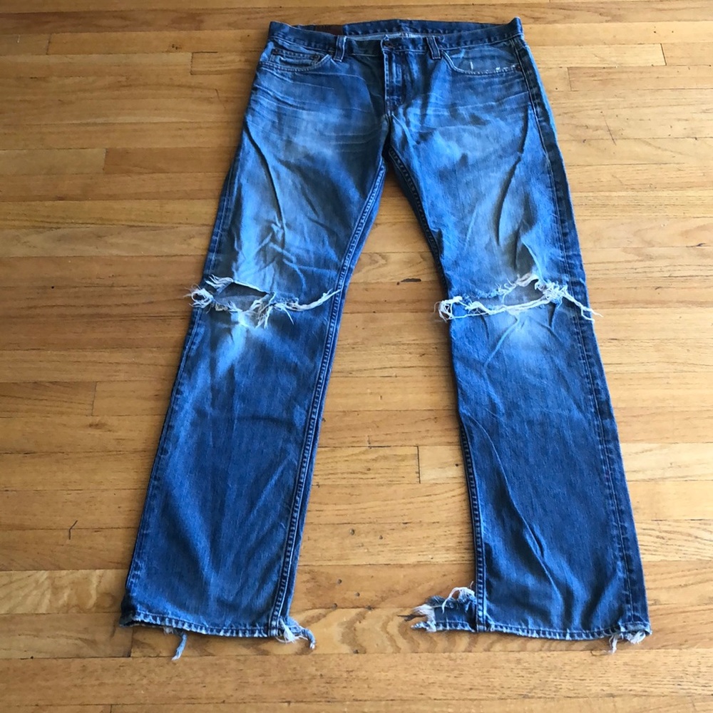 J Brand Kane Distressed Straight Fit Jeans